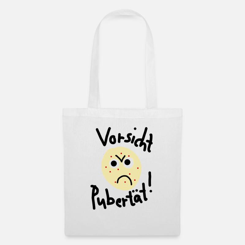 Vorsicht Pubertät - Stoffbeutel - Weiß