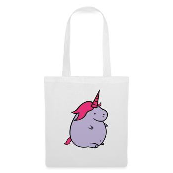fat_unicorn_02 - Stoffbeutel - Weiß - Vorne