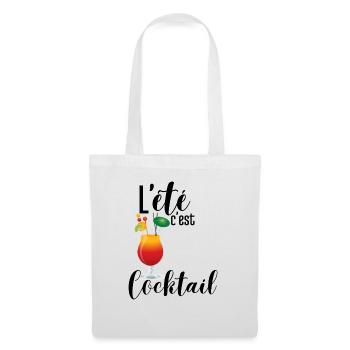 L'été c'est cocktail - Sac en tissu - blanc - Devant