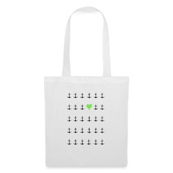 Beaucoup d’amour et encore l’ancre de mer - Sac en tissu - blanc - Devant