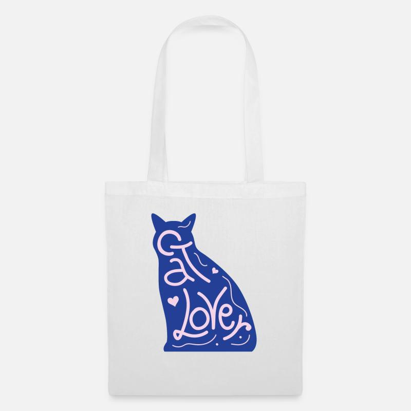 Katze - Stoffbeutel - Weiß