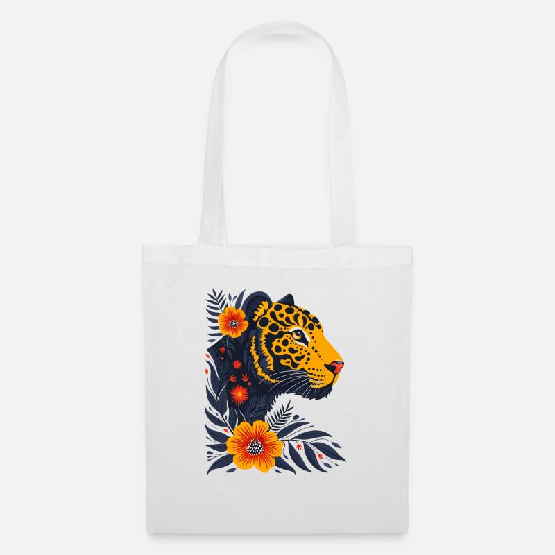 Boho Blossom Tiger - Tote Bag - white
