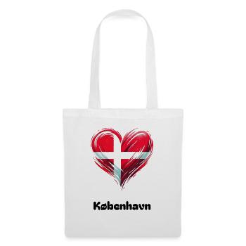 Love københavn - Stoffbeutel - Weiß - Vorne
