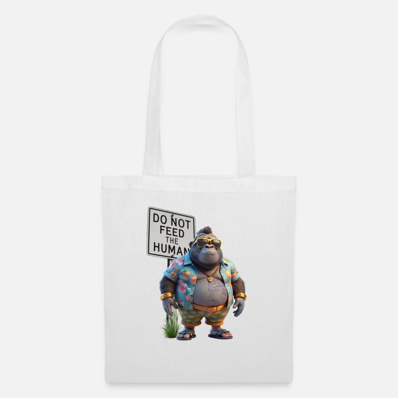 Gorilla Vacation Mischief - Tote Bag - white