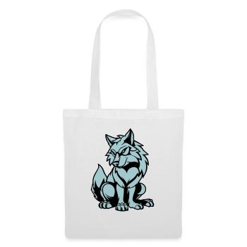 wolf comic tier - Stoffbeutel - Weiß - Vorne