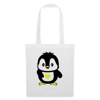 pinguin süß - Stoffbeutel - Weiß - Vorne