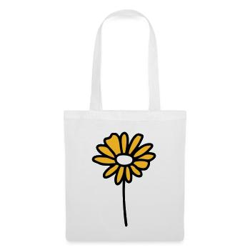 Blume Gänseblümchen - V2 - Stoffbeutel - Weiß - Vorne