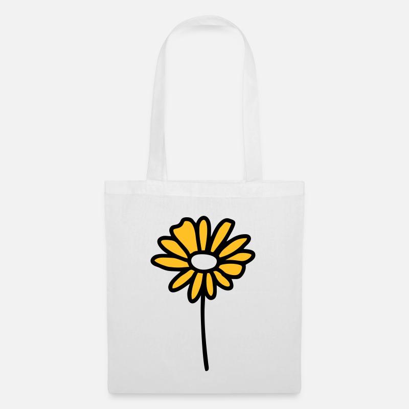Blume Gänseblümchen - V2 - Stoffbeutel - Weiß