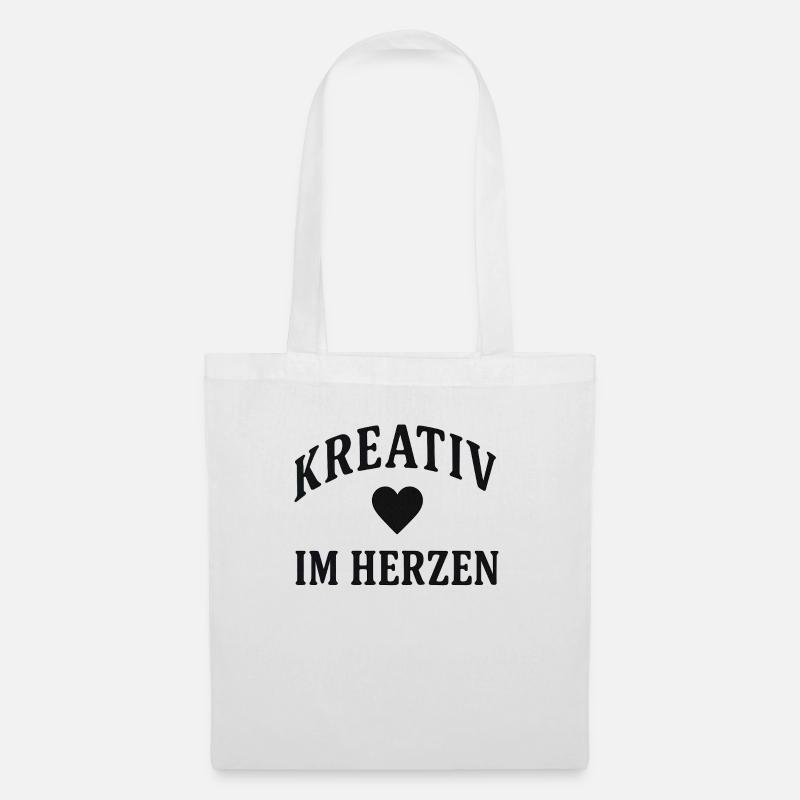 Herz Kreativ - Stoffbeutel - Weiß