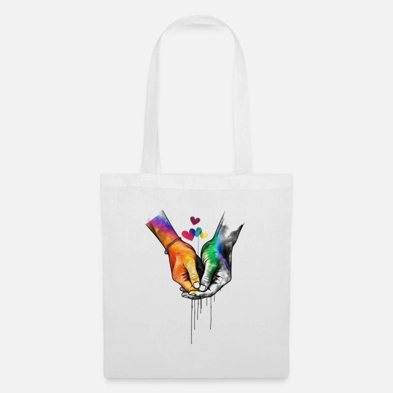 Pride Love Hands - Tote Bag - white