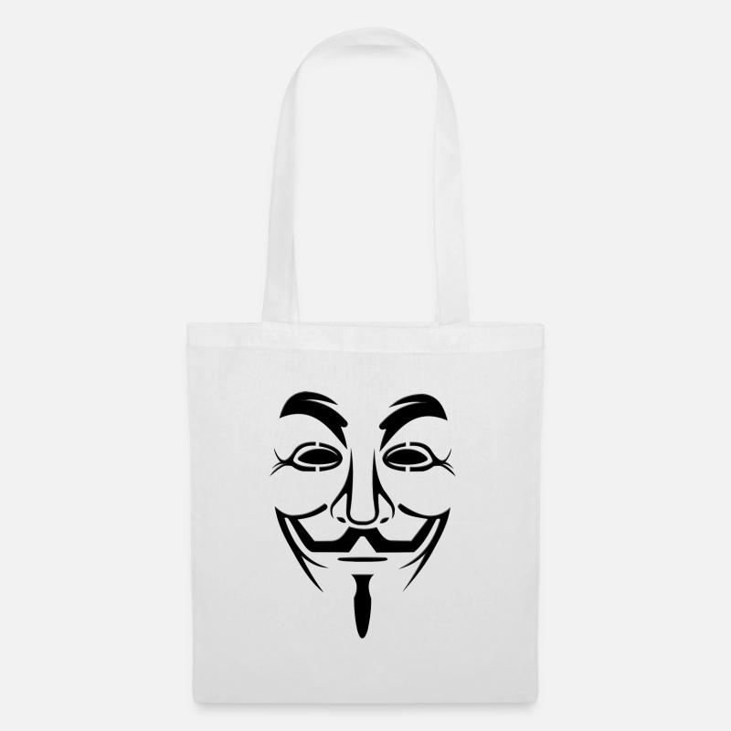 Anonymous mask - Tote Bag - white