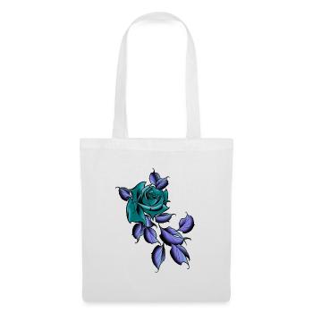 Rose verte old school - Sac en tissu - blanc - Devant
