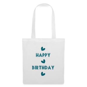 ALLES GUTE ZUM GEBURTSTAG!. ALLES GUTE ZUM GEBURTSTAG!. JAHRESTAG. - Stoffbeutel - Weiß - Vorne