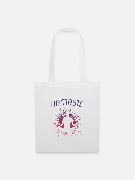 Namaste Yoga - Stoffbeutel - Weiß