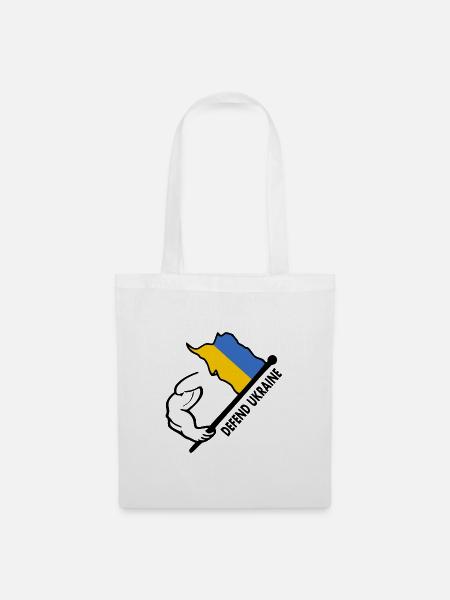 Defend ukraine - Stoffbeutel - Weiß