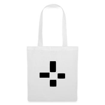 Motif carré quatre formes forme - Sac en tissu - blanc - Devant