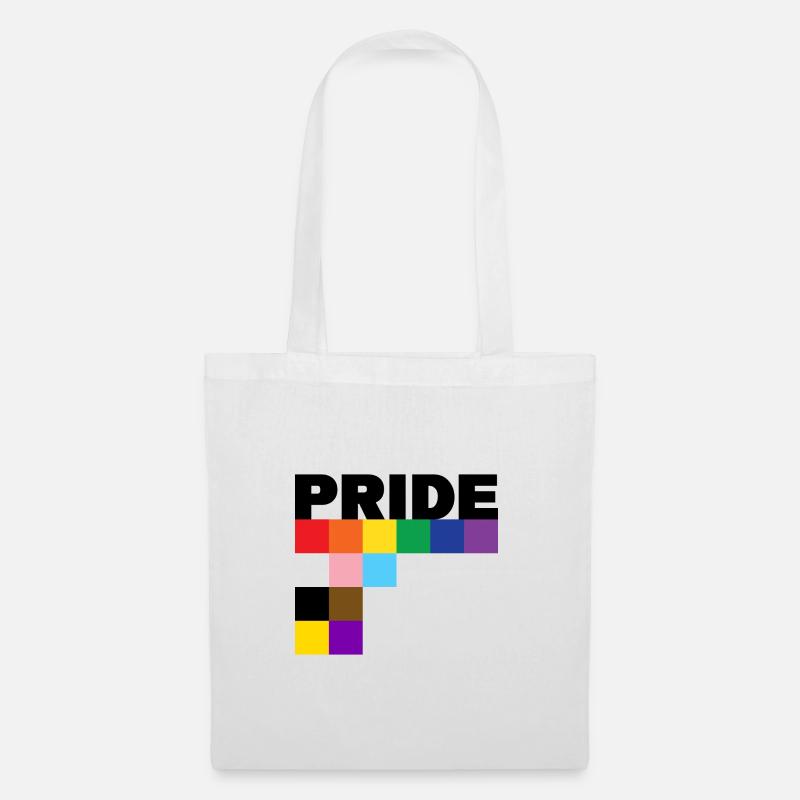 Neue Prideflagge Pride Regenogenflagge - Stoffbeutel - Weiß