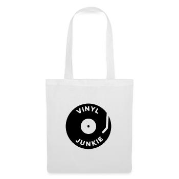 Vinyl Junkie - Stoffbeutel - Weiß - Vorne