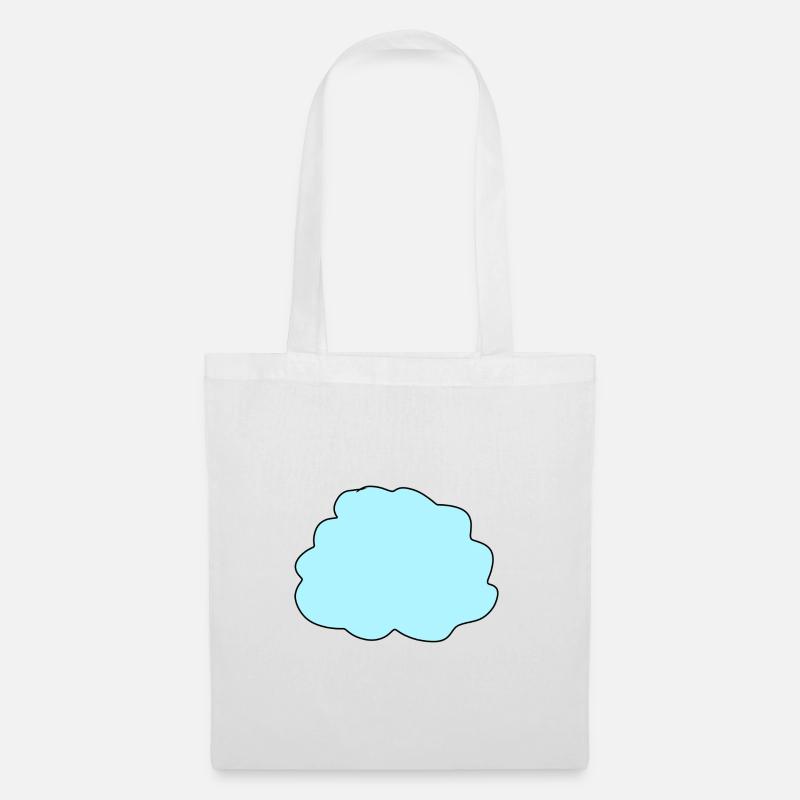 wolke blau symbol - Stoffbeutel - Weiß