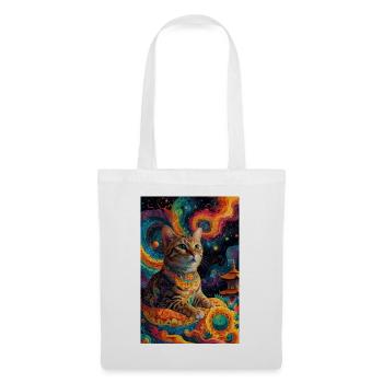 Buddha Cat - Stoffbeutel - Weiß - Vorne