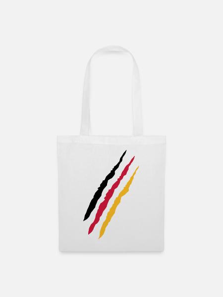 Kratzer Flagge Deutschland - Fußball, Handball - Stoffbeutel - Weiß
