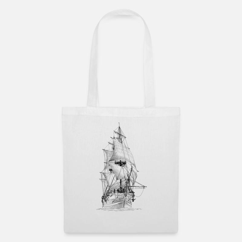 sailing ship - Sac en tissu - blanc
