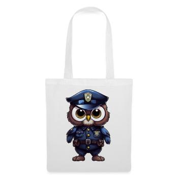 Police Owl - Tote Bag - white - Front