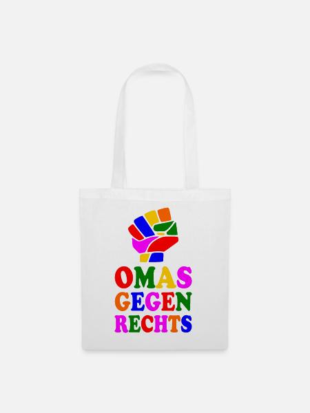 Omas gegen rechts - Stoffbeutel - Weiß