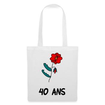 40. 40 YEARS. 40th ANNIVERSARY. 40 YEARS ANNIVERSARY. - Tote Bag - white - Front
