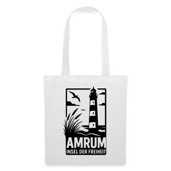 Amrum Leuchtturm Urlaub Erholung - Stoffbeutel - Weiß - Vorne