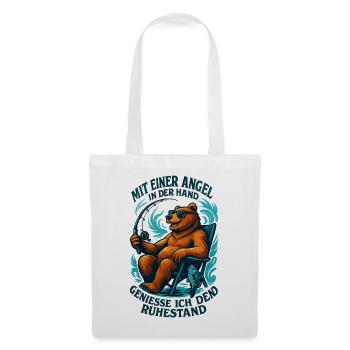 Pension de retraite Ours Retraité Pêche Poisson Cadeau - Sac en tissu - blanc - Devant