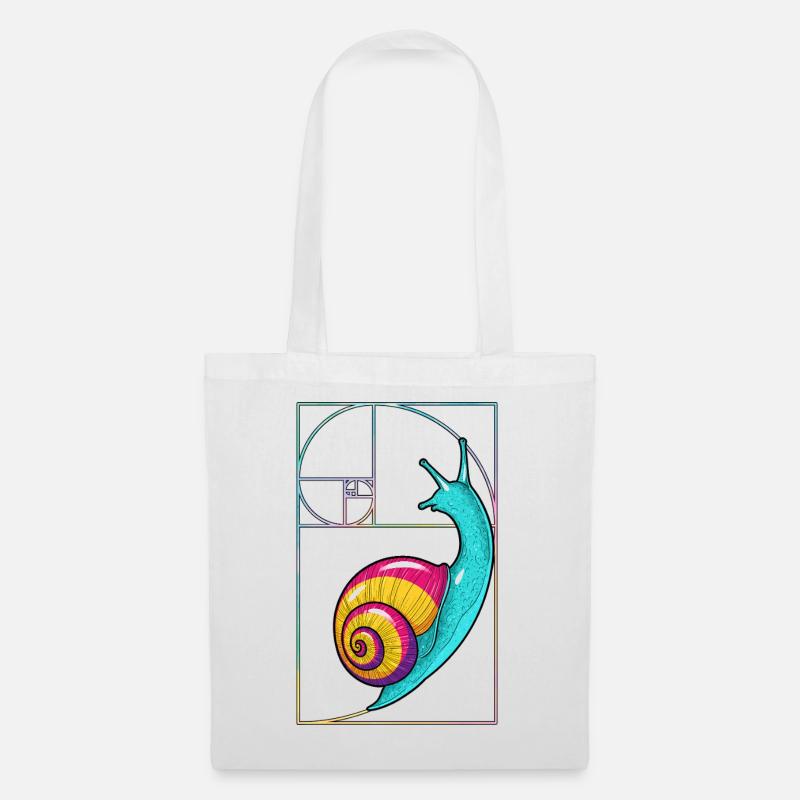 Fibonacci Spiral Snail - Stoffbeutel - Weiß