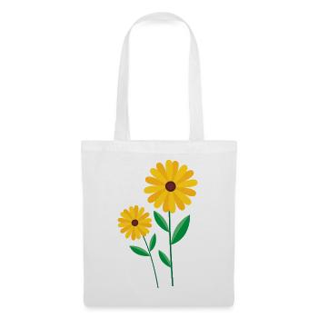 Fleur - Sac en tissu - blanc - Devant