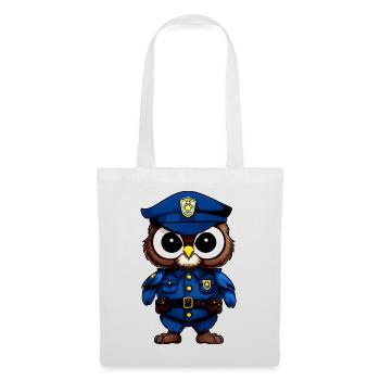 Owls Policier / Oiseau de la Police - Sac en tissu - blanc - Devant