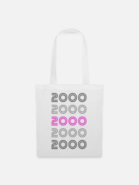 Retro 2000 - Stoffbeutel - Weiß