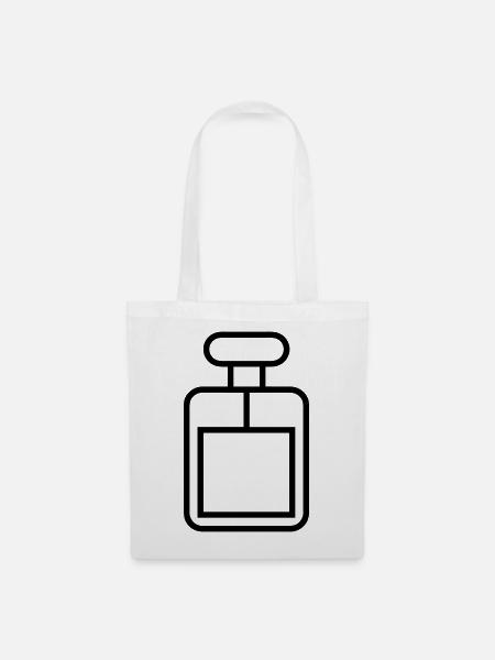 Parfümflasche - Stoffbeutel - Weiß