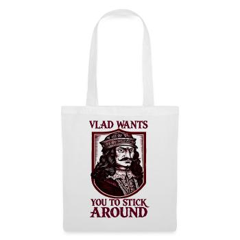 Vlad veut que tu restes - Sac en tissu - blanc - Devant