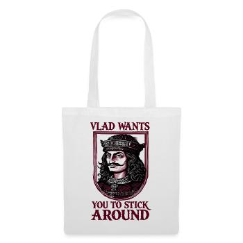 Vlad Dracula Königsportrait - Stoffbeutel - Weiß - Vorne