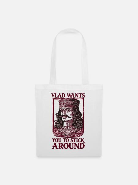 Vlad Wants You to Stay - Stoffbeutel - Weiß