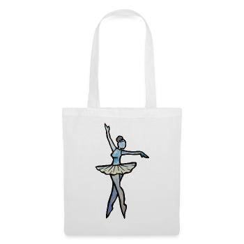 Azure Balletttänzer Silhouette - Stoffbeutel - Weiß - Vorne