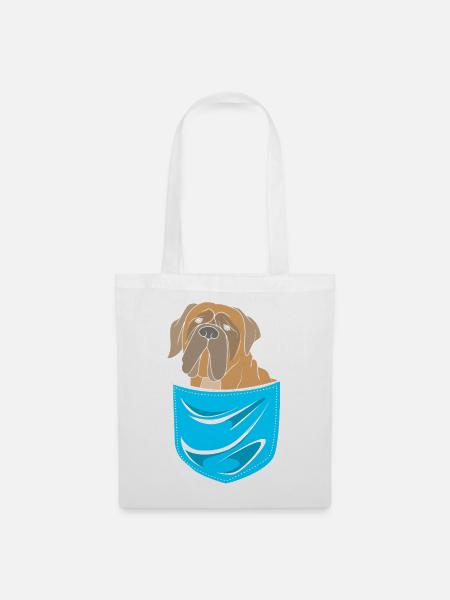 Bullmastiff - Stoffbeutel - Weiß