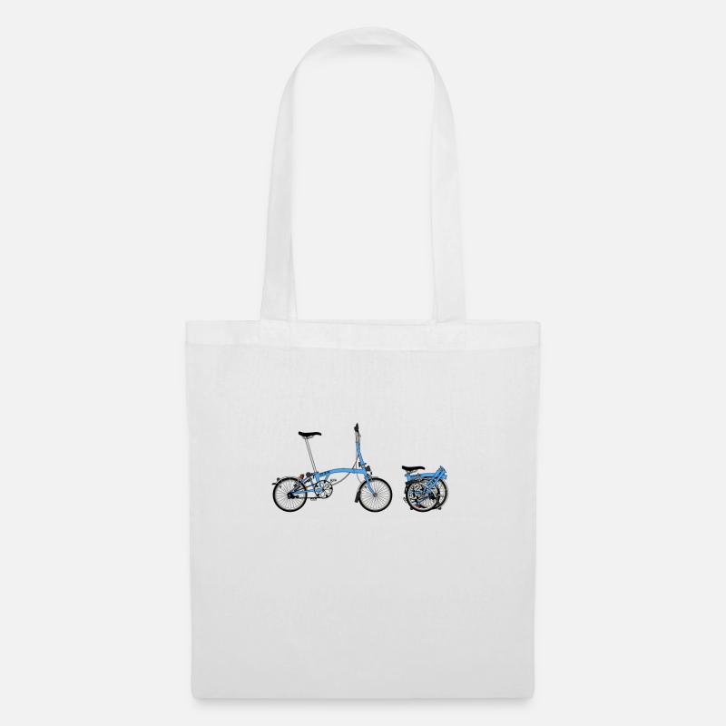 Brompton-Fahrrad - Stoffbeutel - Weiß