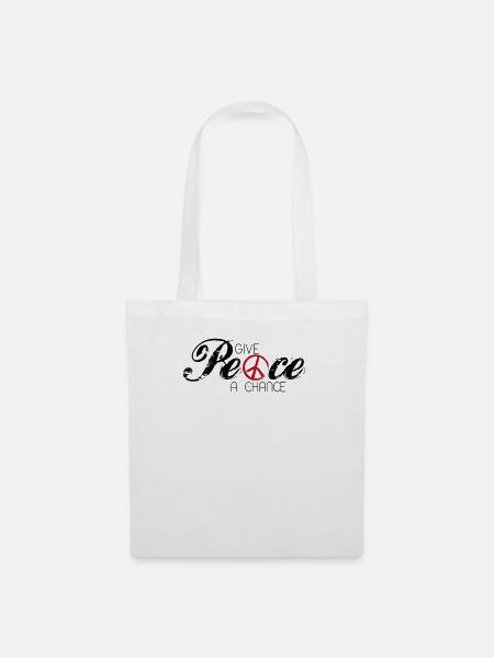 give peace a chance - Stoffbeutel - Weiß