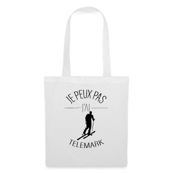 Je peux pas j'ai télémark - j'peux pas j'ai télém - Sac en tissu - blanc - Devant