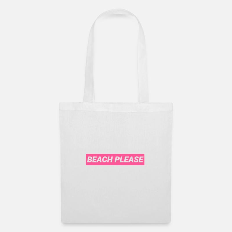 Beach Please - Sac en tissu - blanc