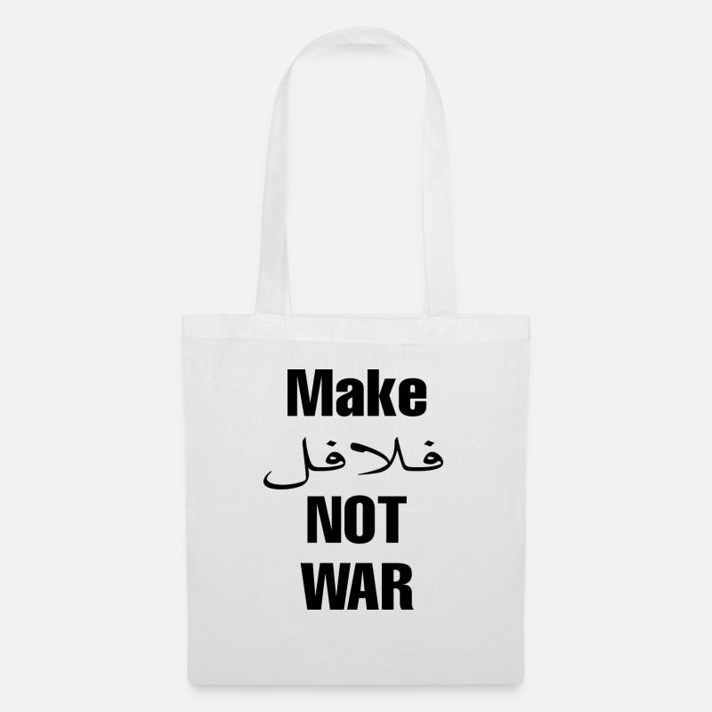 Make falafel not war - Stoffbeutel - Weiß