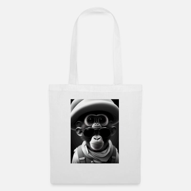 Singe cool - Sac en tissu - blanc