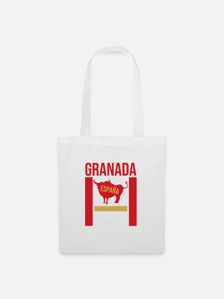 Klassisches Granada Souvenir - Stoffbeutel - Weiß