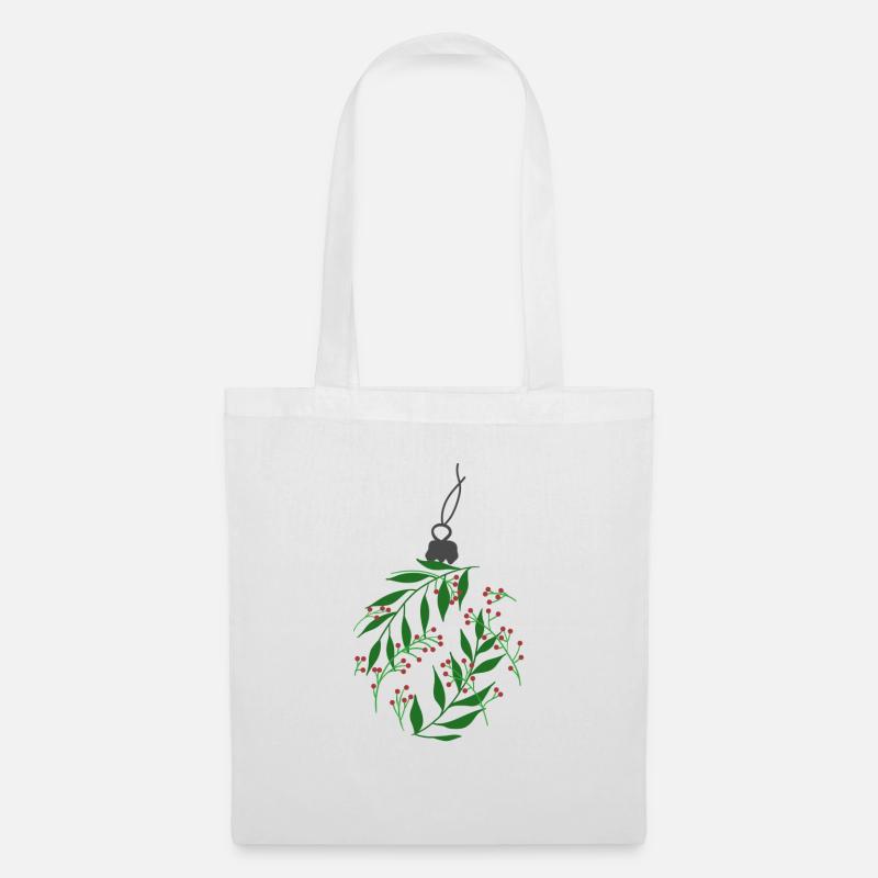 Weihnachtskugel dezent - Stoffbeutel - Weiß