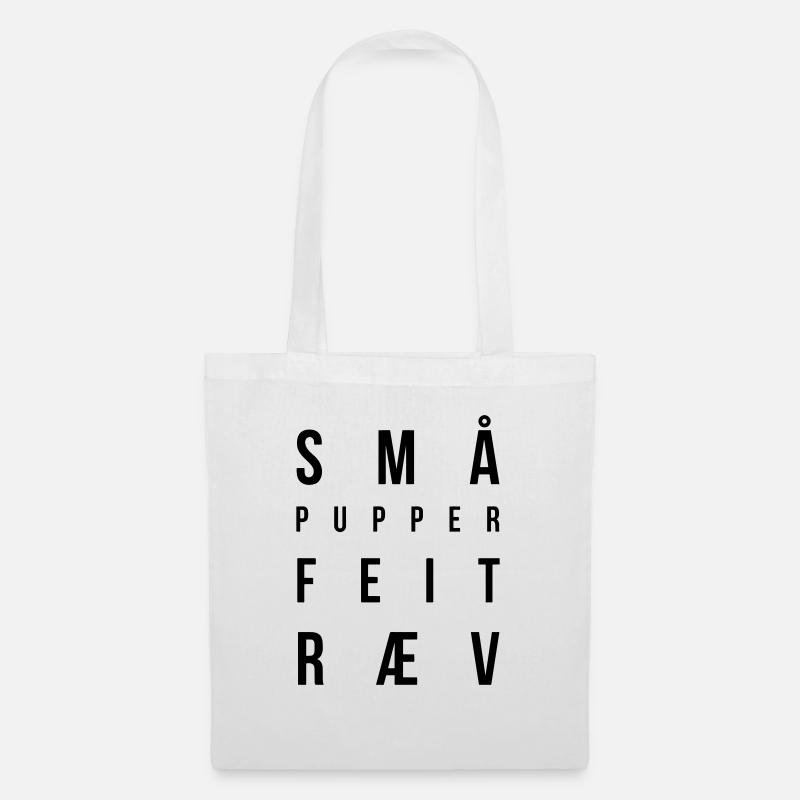 Small tits fat ass - Tote Bag - white